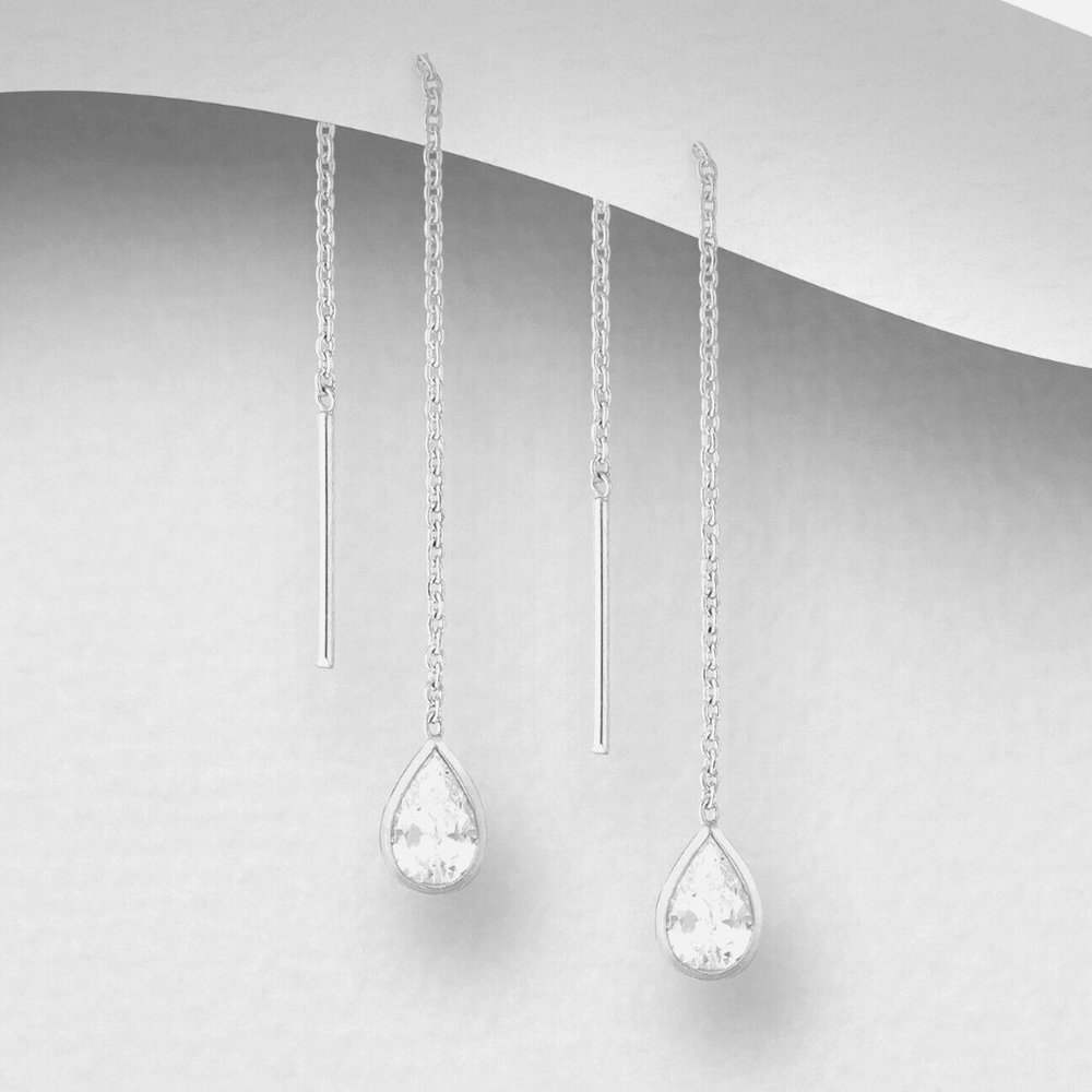 925 Sterling Silver Earrings w/ Swarovski Crystals